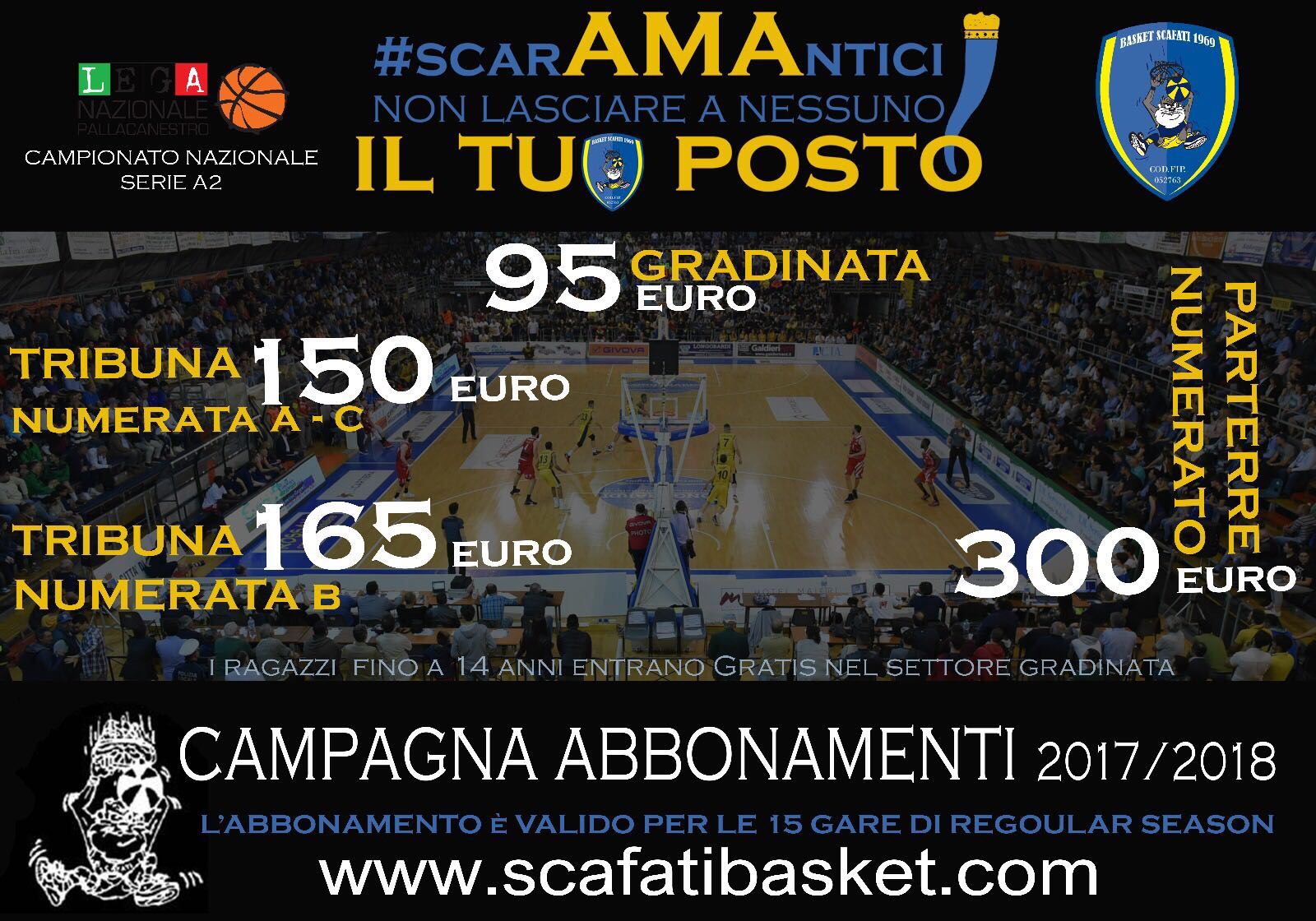 Campagna abbonamenti Givova Scafati Basket, “#SCARAMANTICI ama il tuo posto”