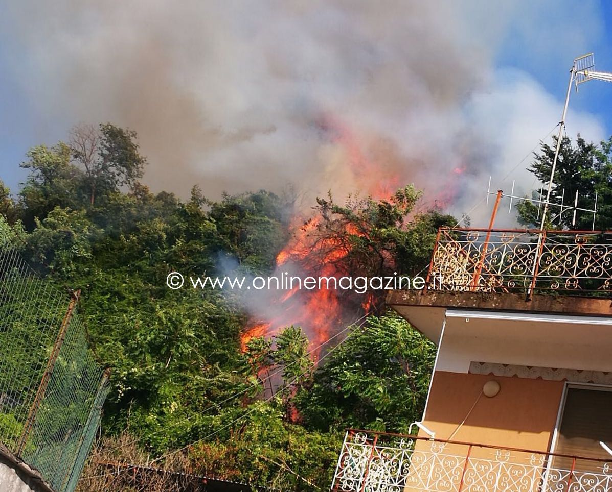 Castellammare. Ancora fiamme in città: paura in Via Grotta San Biagio (FOTO e VIDEO)