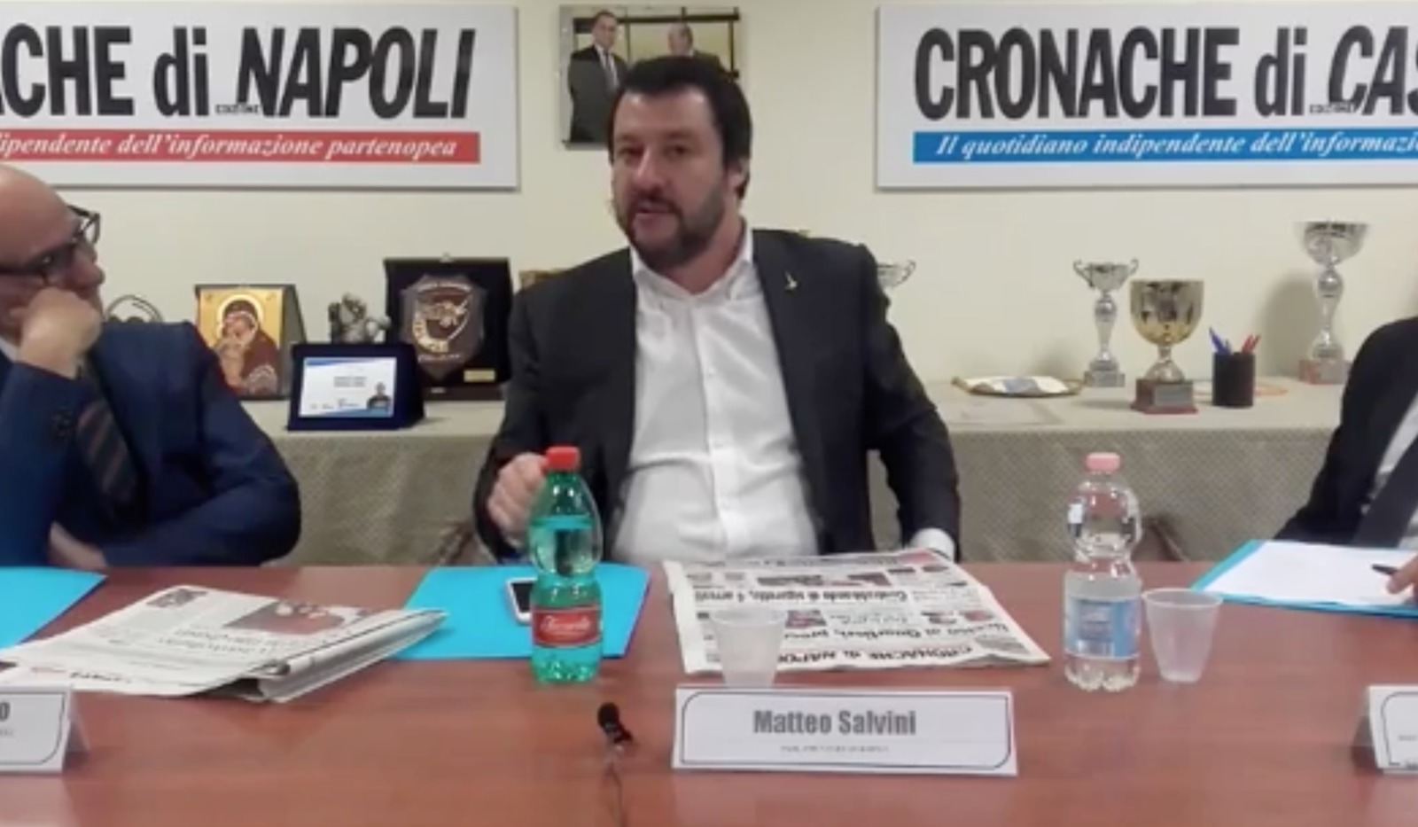 Salvini a Castel Volturno: ”La camorra fa schifo”