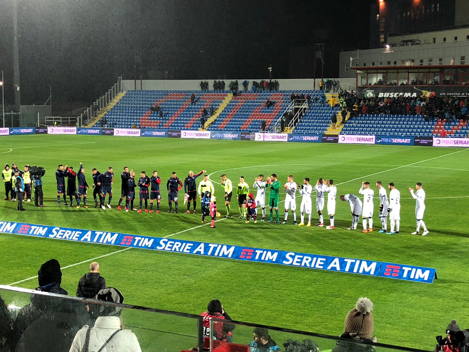 Serie A: tra Crotone ed Atalanta vince la pioggia