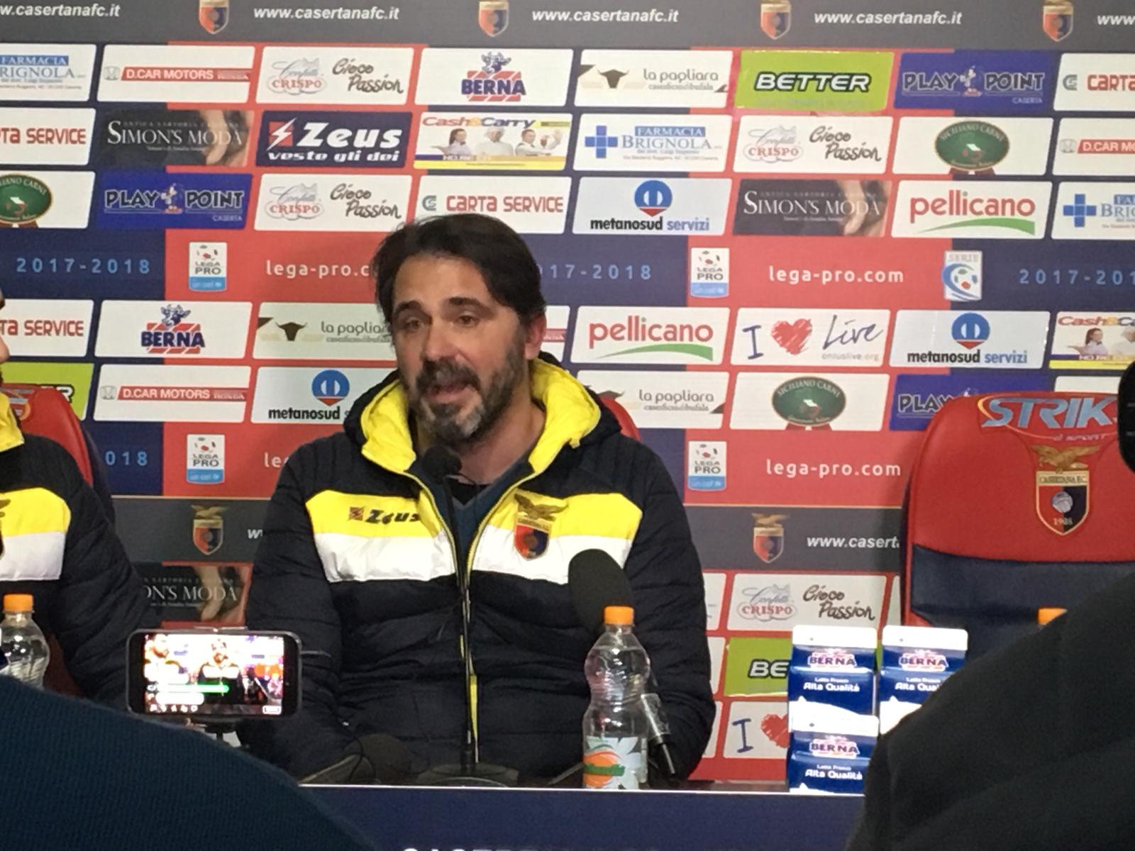 D’Angelo, Casertana: ” Vittoria importante, concentrati sul campionato”