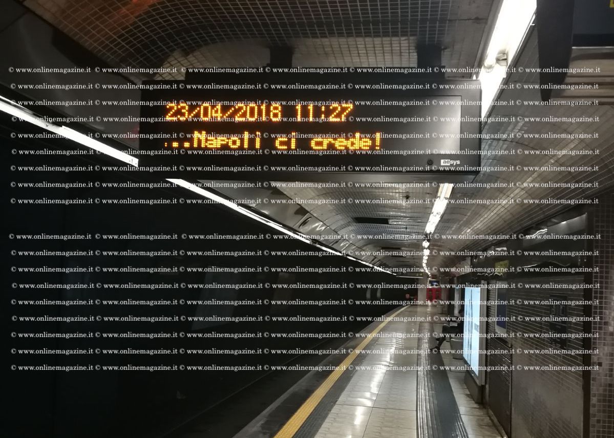 “Napoli ci crede!” anche in metro si festeggia la vittoria sulla Juve