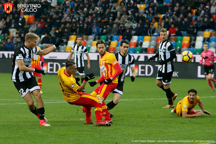 Spettacolo e gol al Vigorito: 3-3 tra Benevento e Udinese