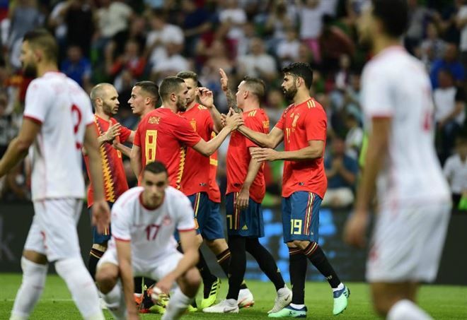 Mondiali, girone B: la Spagna gioca bene ma soffre la resistenza iraniana, solo 1-0 grazie ad un gol fortunoso di Diego Costa