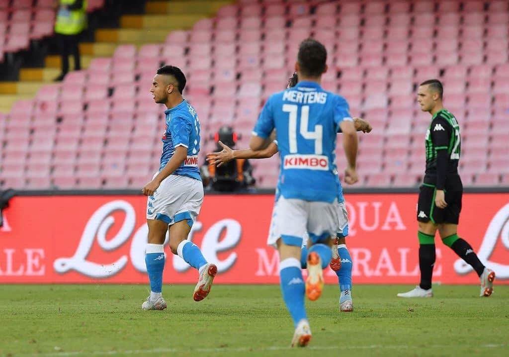 Napoli, Ounas e Insigne regalano i tre punti: Sassuolo sotto al primo minuto