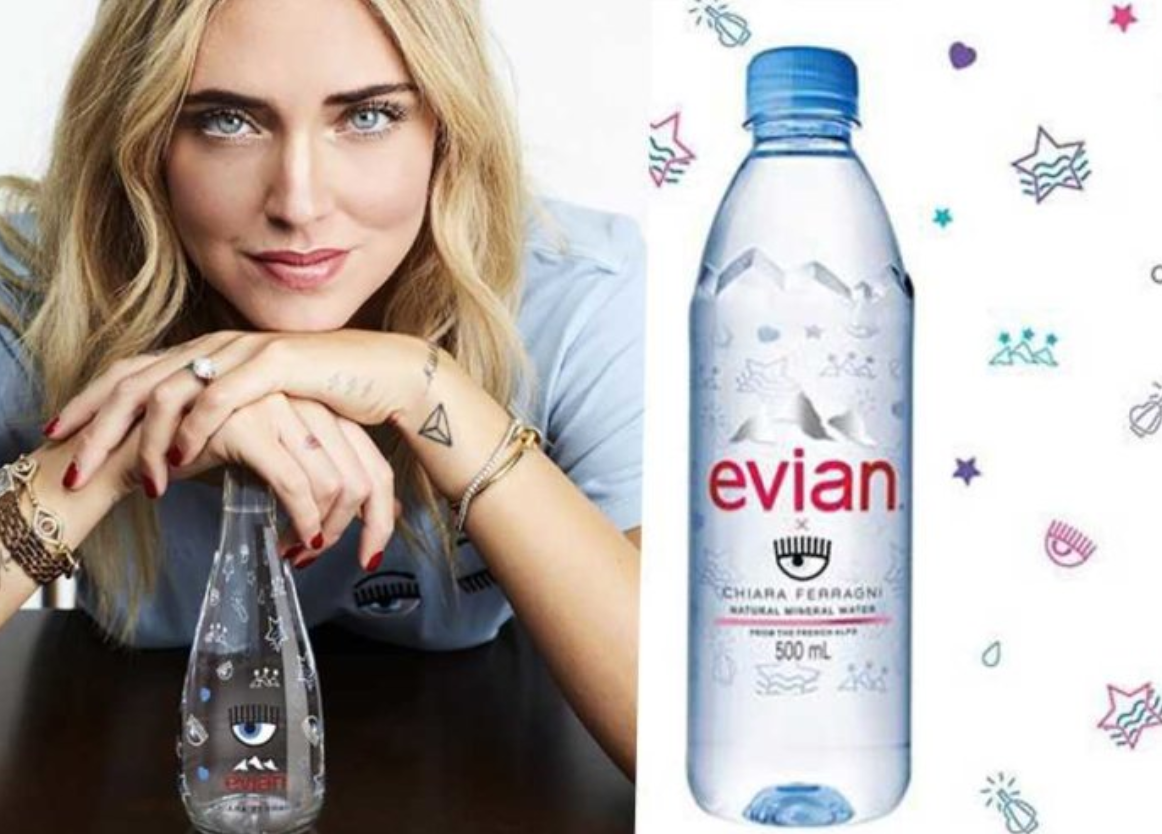 Sold out per l’acqua Evian firmata dalla Ferragni