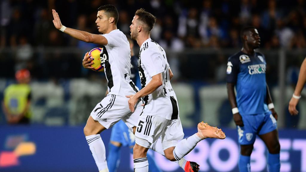 La Juventus ribalta l’Empoli solo grazie a Ronaldo: 2-1 ma passi indietro rispetto a Manchester