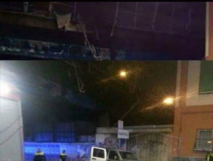 Napoli, schianto a Ponticelli: auto si schianta contro il guard rail del ponte e volano giù: salvi i due passeggeri
