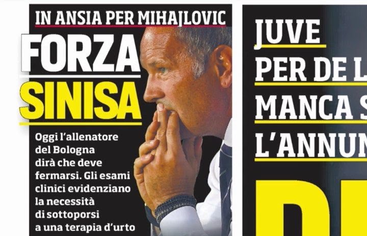 Bologna. Sinisa Mihajlovic lascia il club per gravi problemi di salute