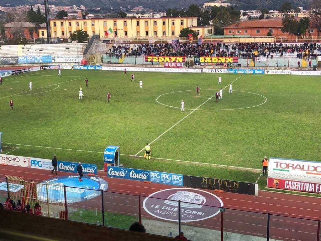 Tempi duri per la Casertana, la Vibonese la ribalta al Pinto: è 2-1